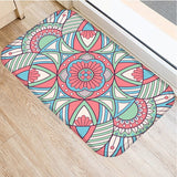 Tapis salle de bain bohème géométrique