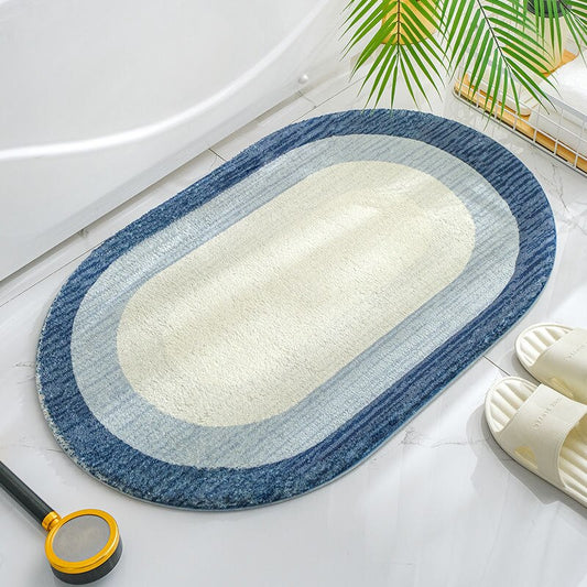 Tapis salle de bain tendance bleu