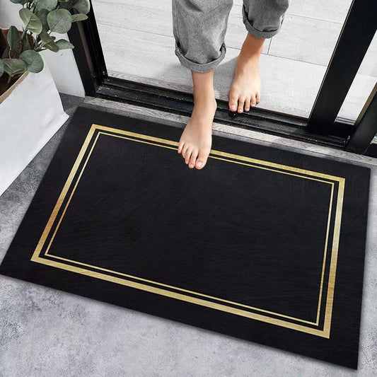 Tapis salle de bain noir chic