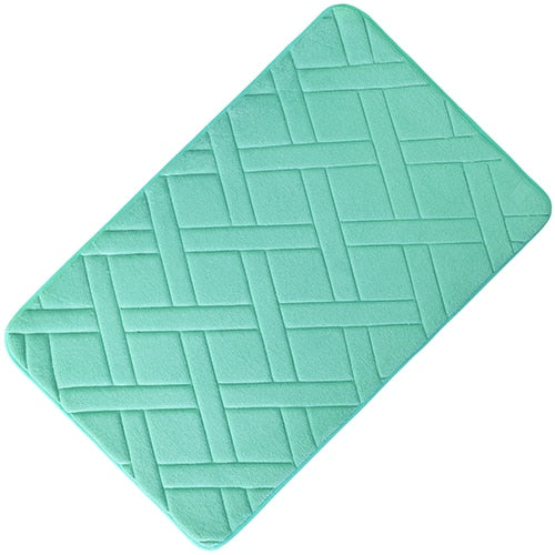 Tapis de bain graphique bleu Lagoon 