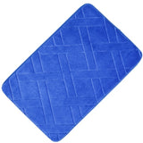 Tapis de bain graphique bleu marine