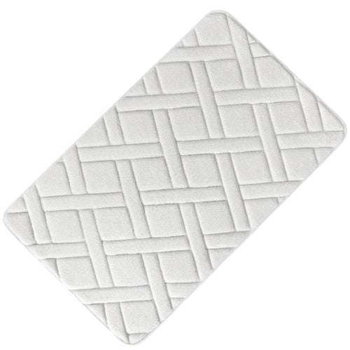 Tapis de bain graphique blanc