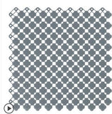 Tapis de bain puzzle gris
