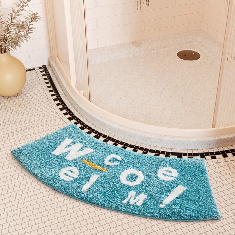 Tapis salle de bain arrondi welcome