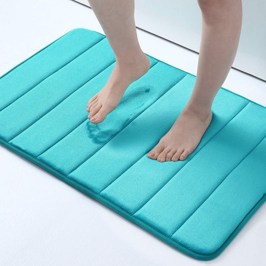 Tapis de bain 40 x 50 cm bleu