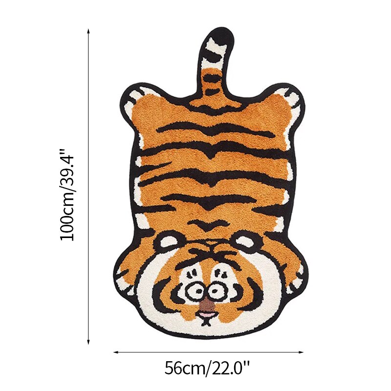 taille du tapis de bain drôle tigre 