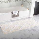 Grand tapis de salle de bain beige
