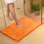 Tapis de bain orange en chenille - Vignette | Nos tapis de bain 