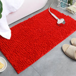 Tapis de bain en chenille rouge - Vignette | Nos tapis de bain 