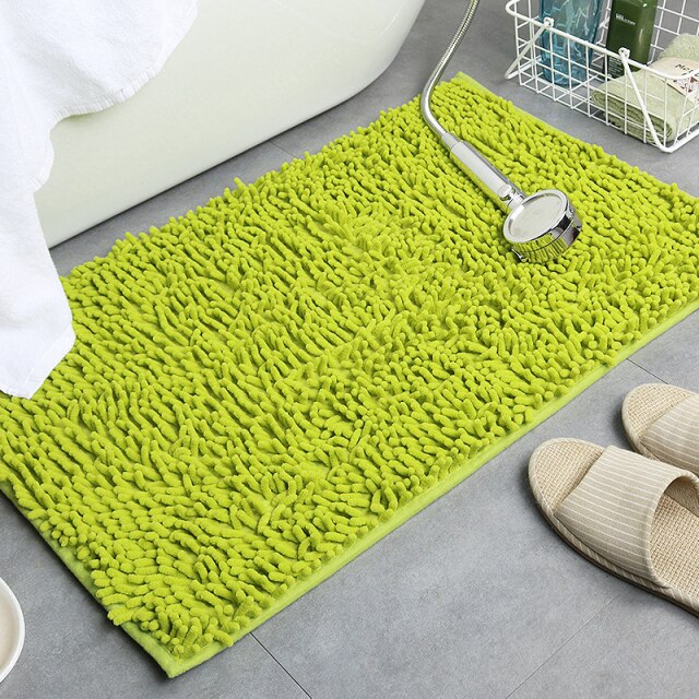 Tapis de bain vert anis